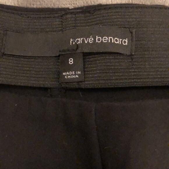 Harve Benard Black Stretch Woven Pants Woman Size 8 Pull On Casual Office - Picture 4 of 10